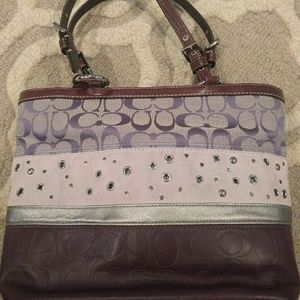 Coach purple & lavender shoulder bag