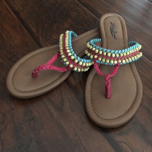 Lucky Brand Dollis Flip Flops Size 6.5