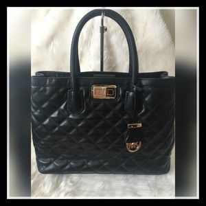 Michael Kors Hannah Black Large Satchel NWT
