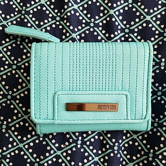 Small cute coral blue wallet