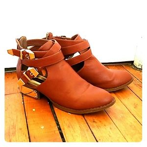 Dollhouse Cutout Ankle Boots