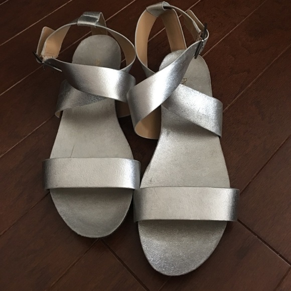 Enzo Angiolini silver sandals