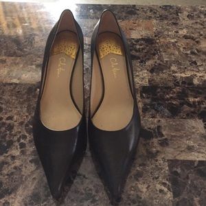 Brown chocolate color low high heel never worn
