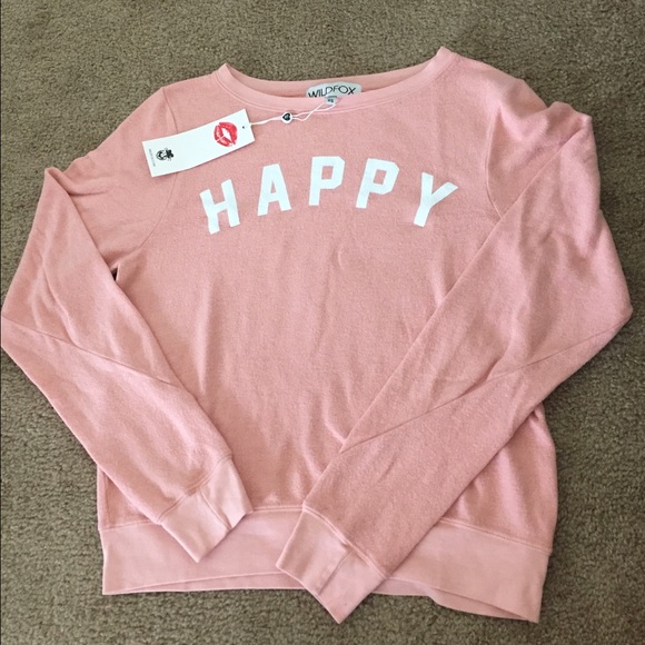 WILDFOX HAPPY SWEATSHIRT. XS.