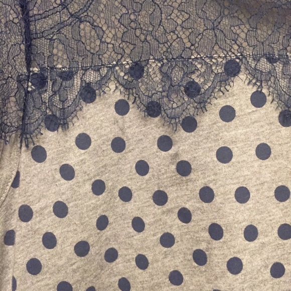 RED Valentino Polka Dot Jersey and Lace Tee - Picture 4 of 4