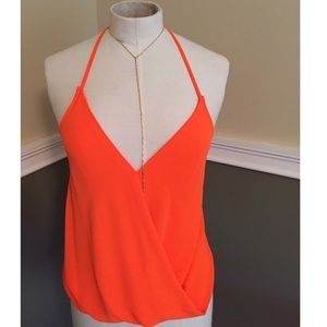 Olivaceous orange halter top never worn 🍊🍊🍊🙌🏼