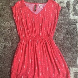 Mossimo - Coral and white tribal print dress