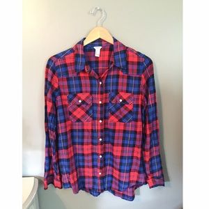 Plaid Button-Up