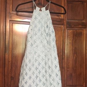 Open back lace dress.