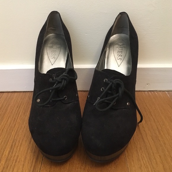 Guess Suede Lace Up Heels