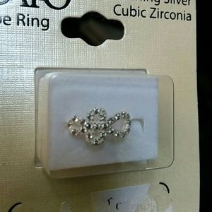 silver cross toe ring