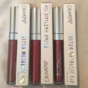 Colourpop set of 3 metals NWT