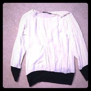 White silk blouse