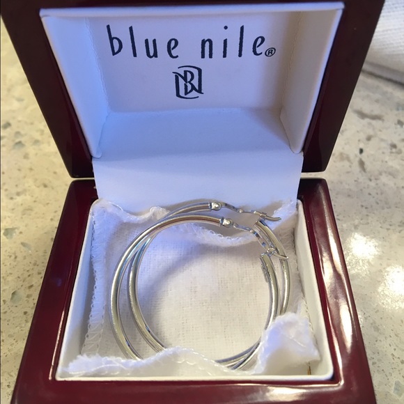 Blue Nile Jewelry - White Gold Hoop Earrings