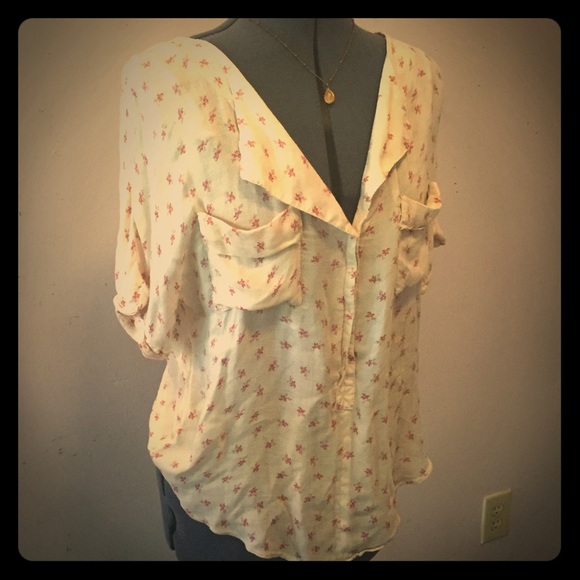 Free people draped boho shirt