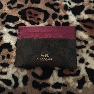 NWOT Coach Fuschia/pink/cranberry Signature