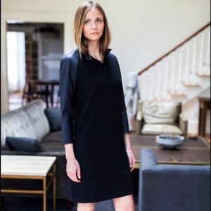 Emerson Fry Straight A wool and leather dress