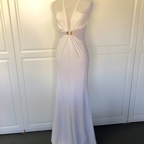 White evening gown