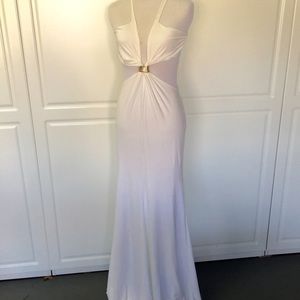 White evening gown