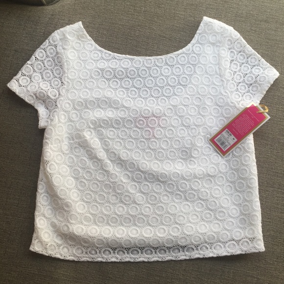 NWT Lilly Pulitzer for Target white crochet crop
