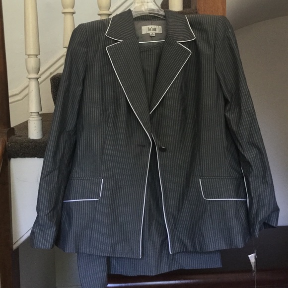 Gray women's suit