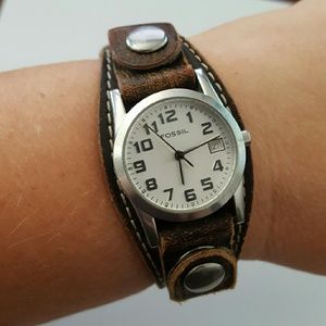 Fossil Watch with Brown Leather Strap