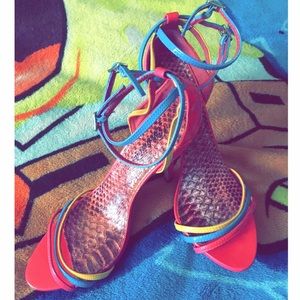Strappy Multicolor Heels
