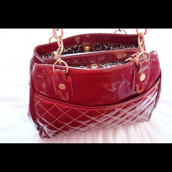 Maxx New York Handbag - Cranberry Patent Leather