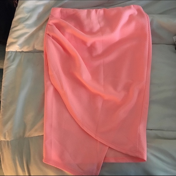 Neon coral skirt