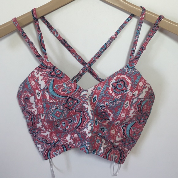 Multi cross tribal crop top💕❤️