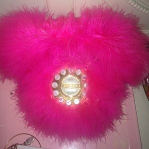 Pink fluffy house phone