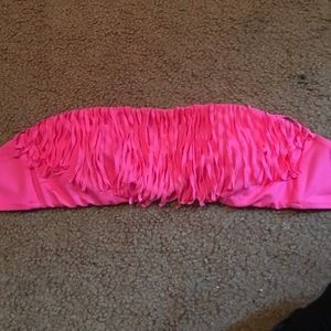 VS PINK FRINGE TOP BANDEAU