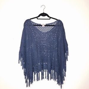 Crochet-Fringe Poncho Top