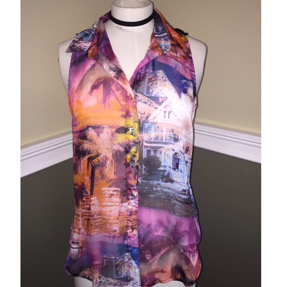 Fun cross cross back top
