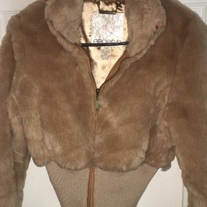 Arden B. Faux fur coat.