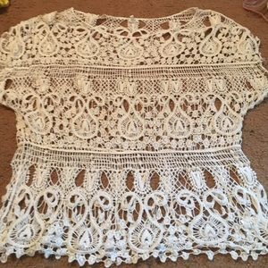 Lace oversized shirt