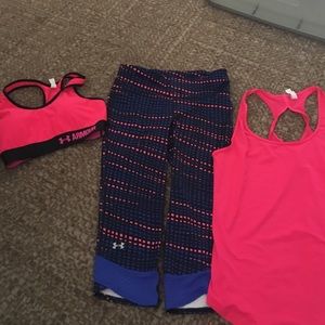 Under armor jogger and sports bra