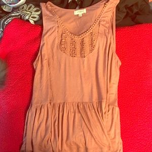 Never worn. Nude-pink tunic. Large.