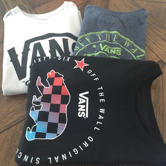 Vans graphic tees (3) brand new kids large youth