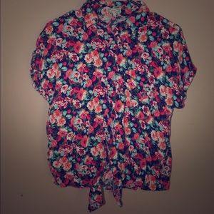 Floral tie top