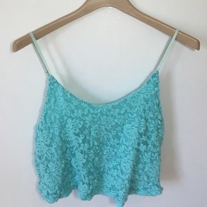 Mint blue crop top🌊💐💚