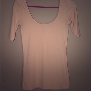 Tight scoop neck top