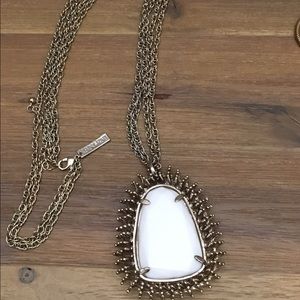 White Faceted Ziggy Necklace by Kendra Scott
