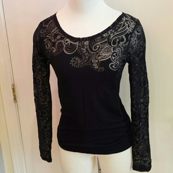 Etro Sheer Cutout  long sleeve top
