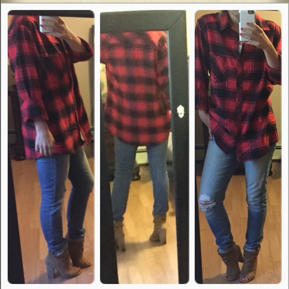 Last one🍁Fall plaid shirt🍁 - Picture 2 of 4