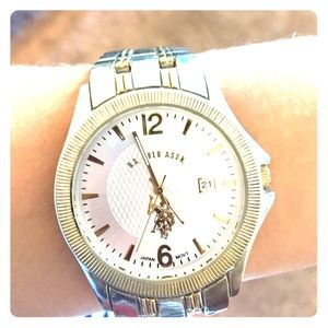 US polo assn Men's two tone sterling silver watch