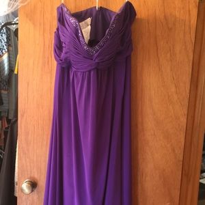 Floor length purple dress size