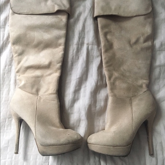 Charlotte Russe Shoes - ❗️closing in 2 days❗️Nude over the knee boots