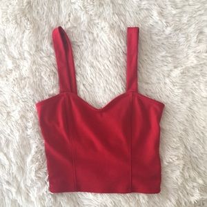 #22 👚Sleeveless Red Crop Top👚