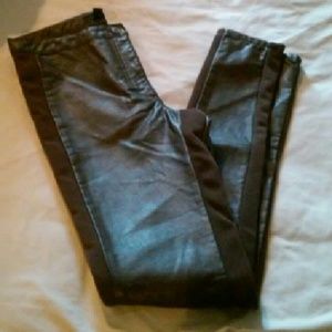 H&M Brown faux leather Riding Pants